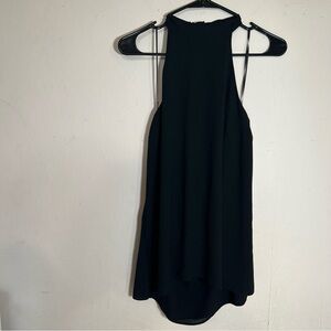 Topshop Black Flowy Halter Blouse Top Size 8 UK 12 EUR 40